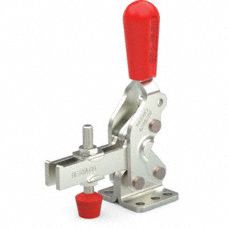 Hold-Down Clamp: Std Vertical  Handle, Flange Base Mounting, 75° Clamp Arm Opening Angle
