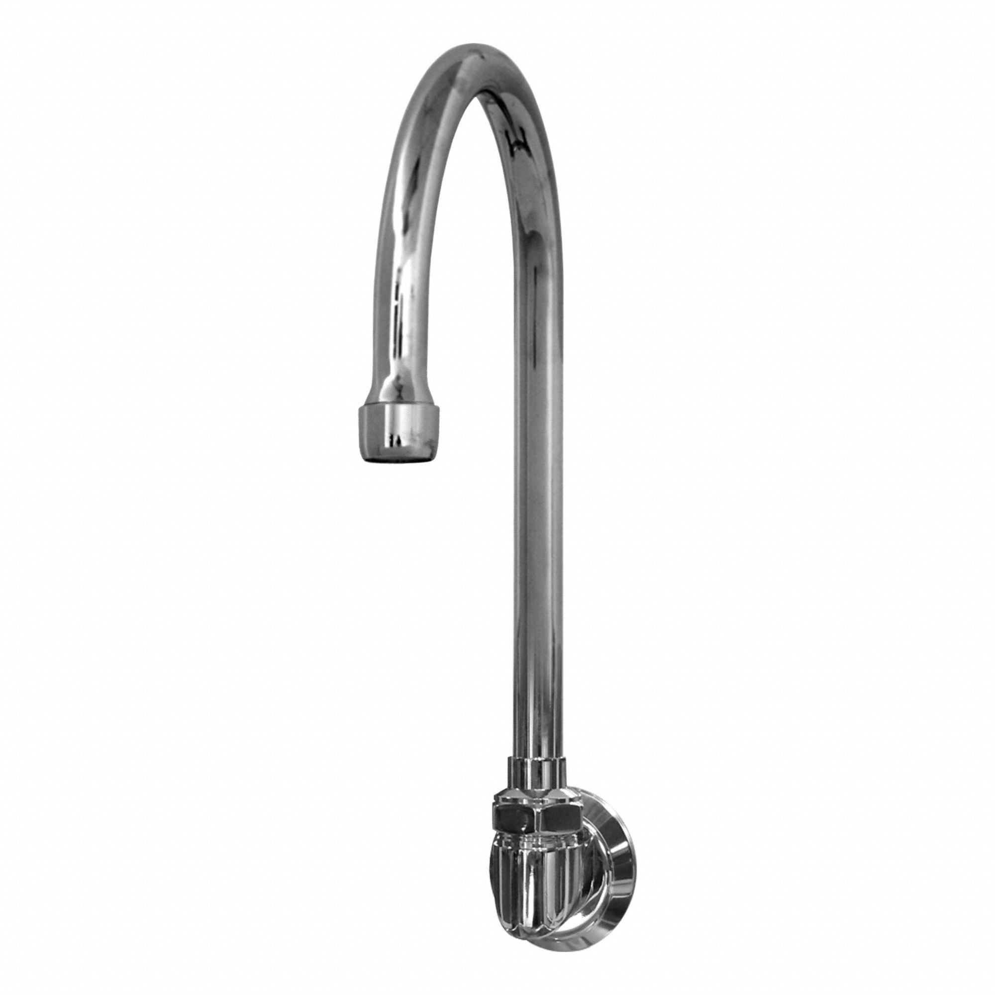 Spout: Spout, Gooseneck, Swivel Spout, Cast Brass, Chrome, 0.5 gpm Flow Rate, Aerated, NPT