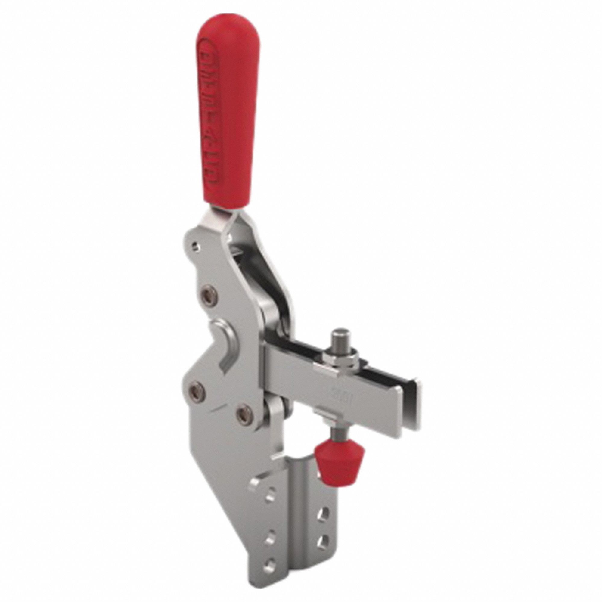 Hold-Down Clamp: Std Vertical  Handle, Front Base Mounting, 76° Clamp Arm Opening Angle
