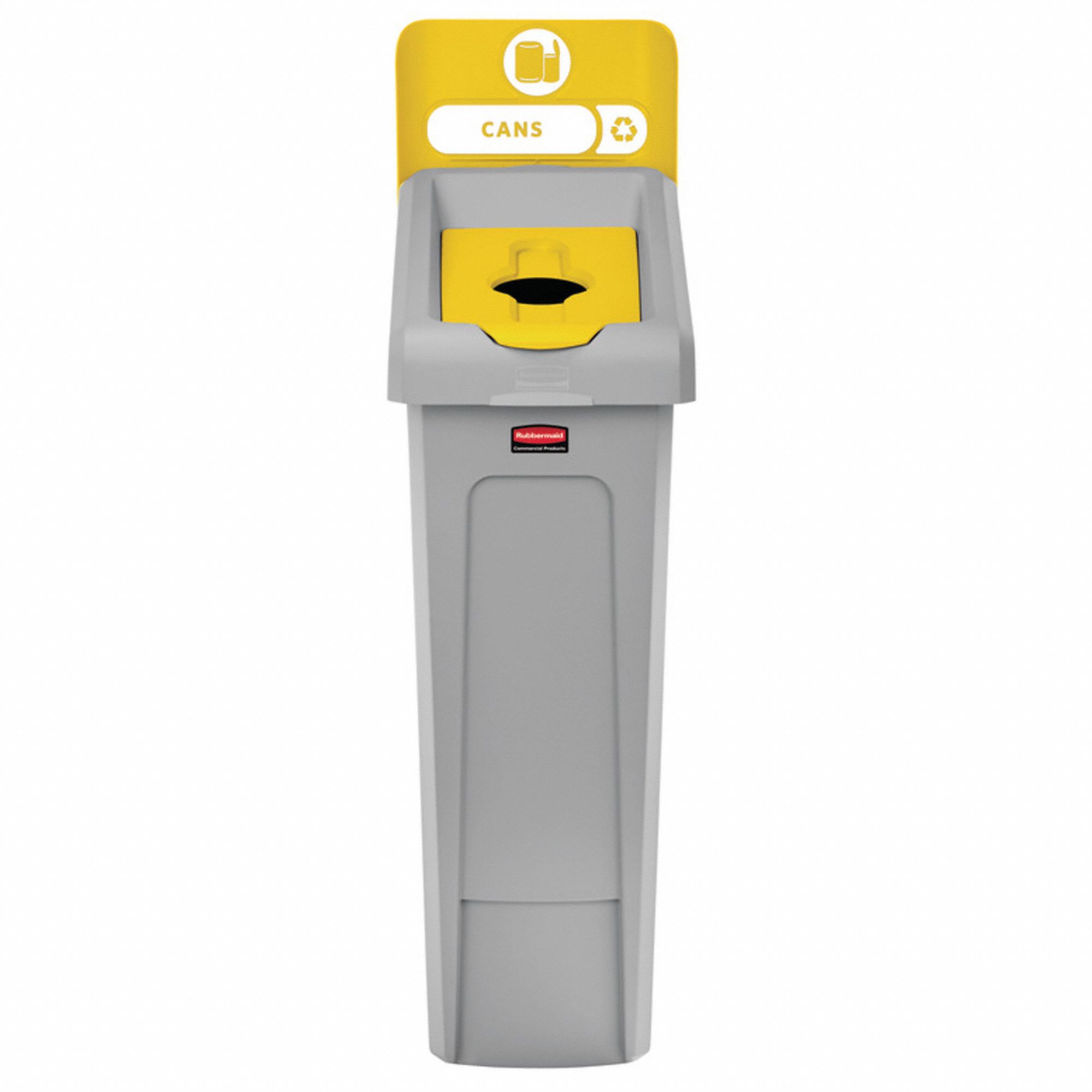 RECYCLING STATION, 15¼ IN OVERALL D, 40¼ IN OVERALL H, YELLOW