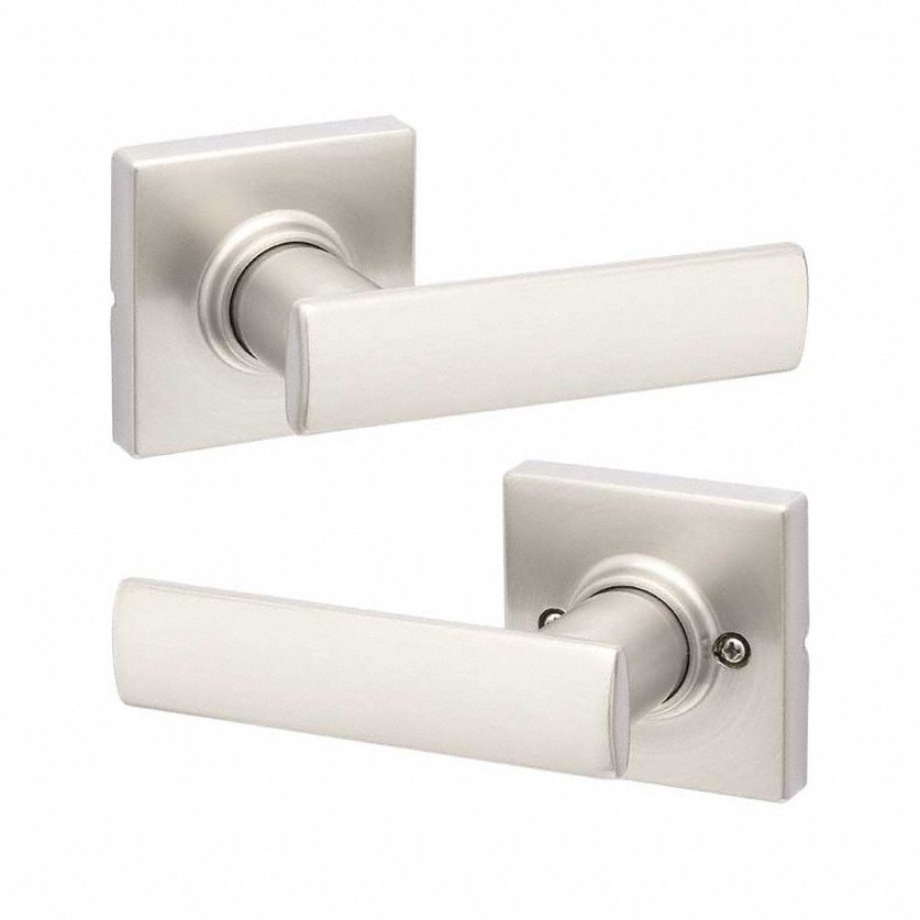 Door Lever Lockset: Passage Lever Locksets/Storeroom Lever Locksets, Nickel, ADA Compliant