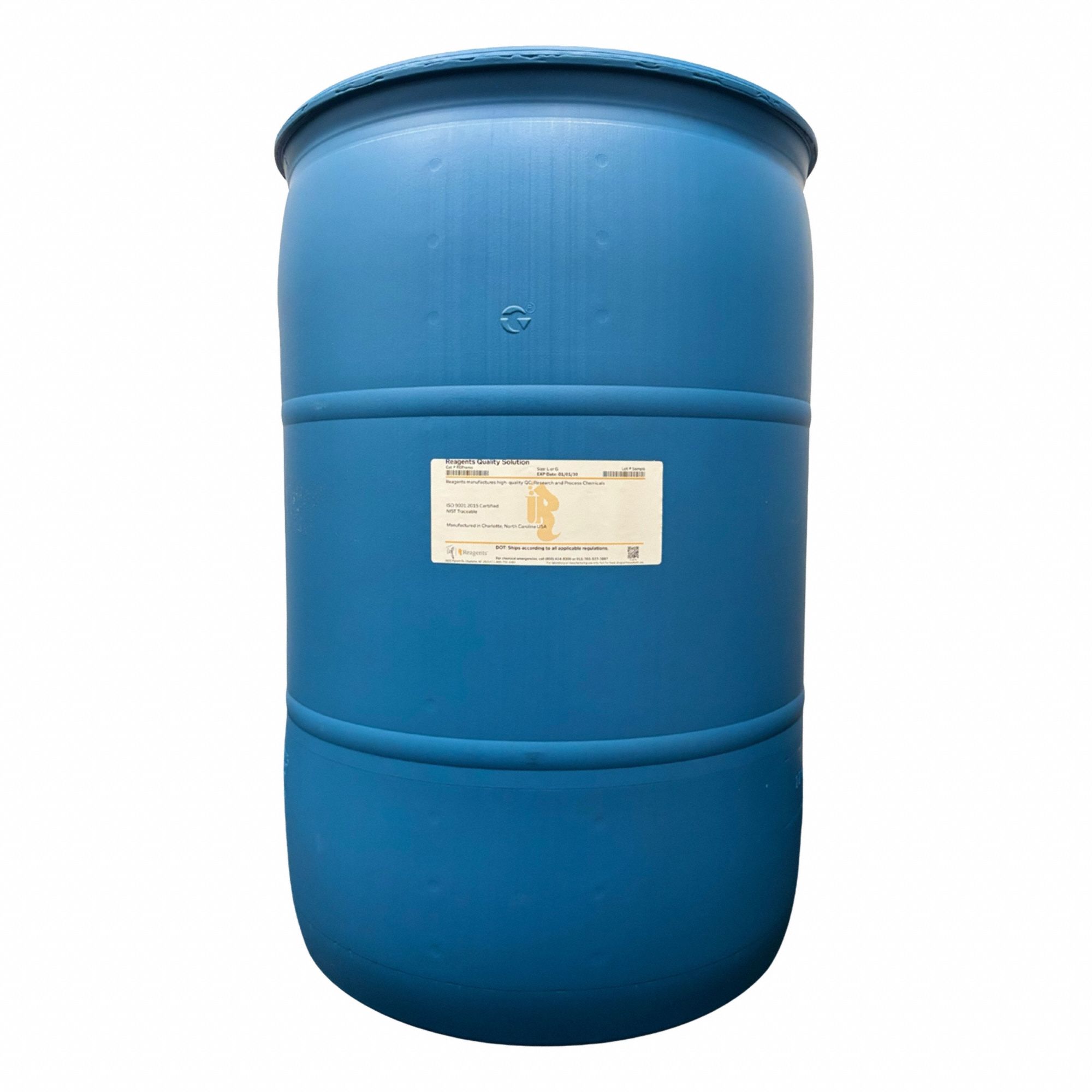 REAGENTS, 55 gal Volume, Liquid, Water - Deionized - 876HC4