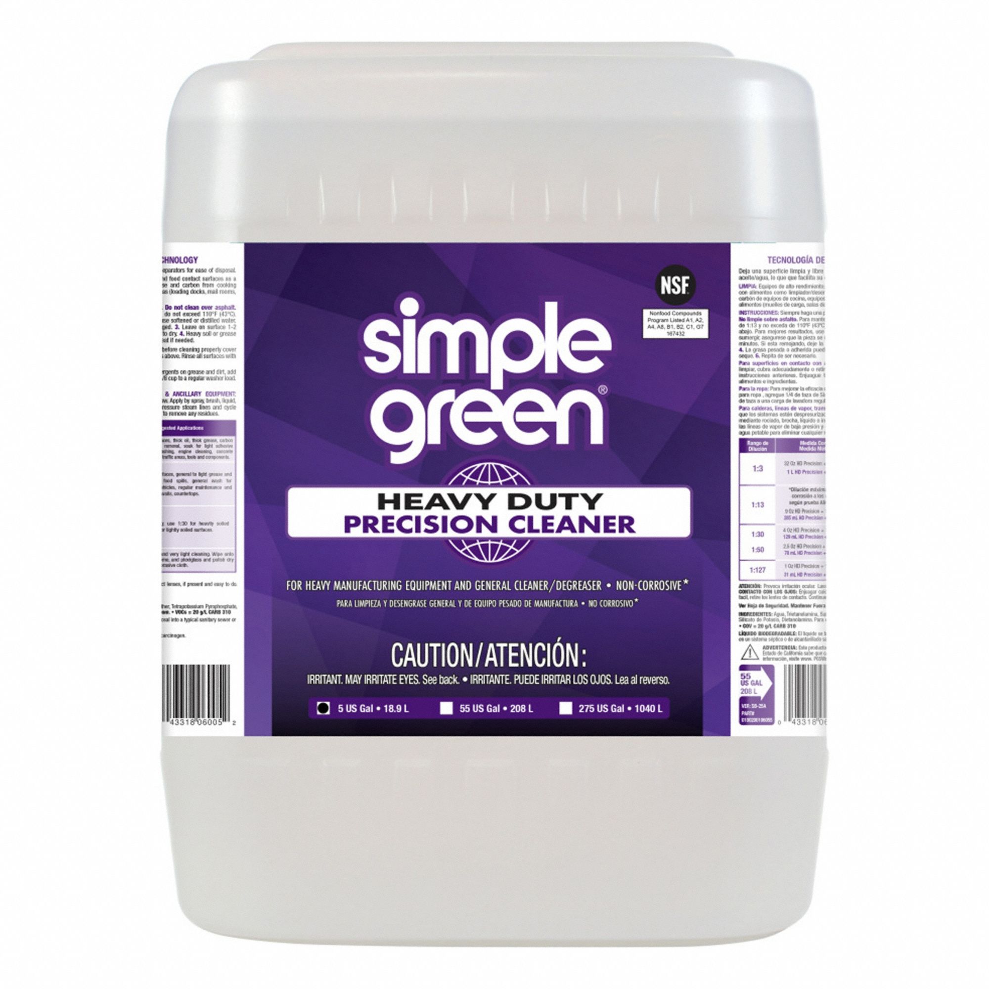 Precision Cleaner 5 gal Pail Unscented