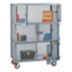 Compartmented Mesh Security Carts with Fixed Shelves