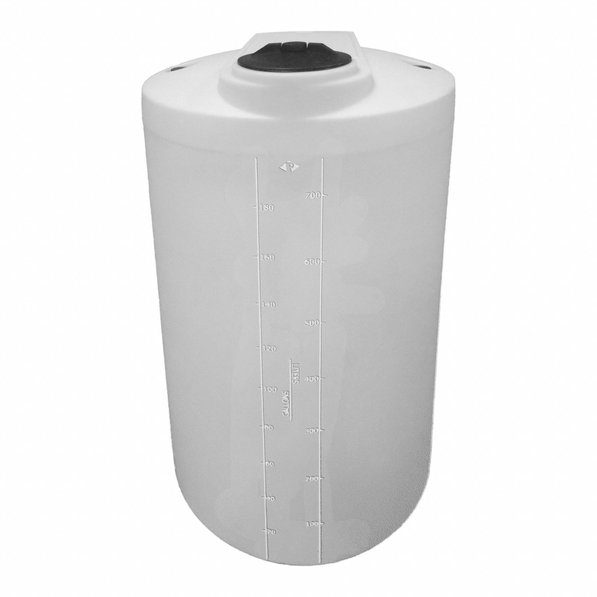 Storage Tank: Single Wall, Vertical, 200 gal, Closed Top, 1/4 in Wall Thick