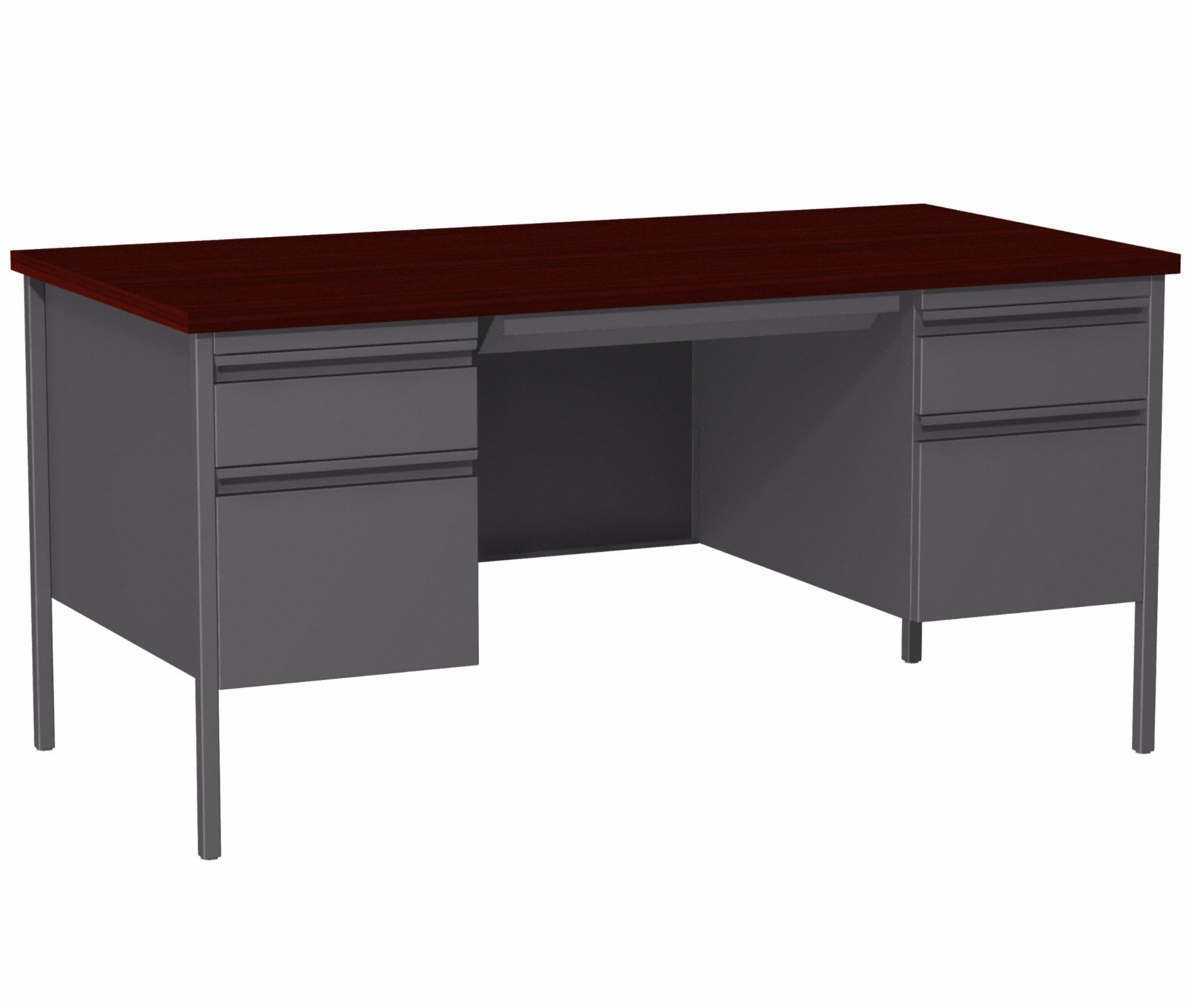 RECTANGULAR OFFICE DESK,60 IN W,BLACK