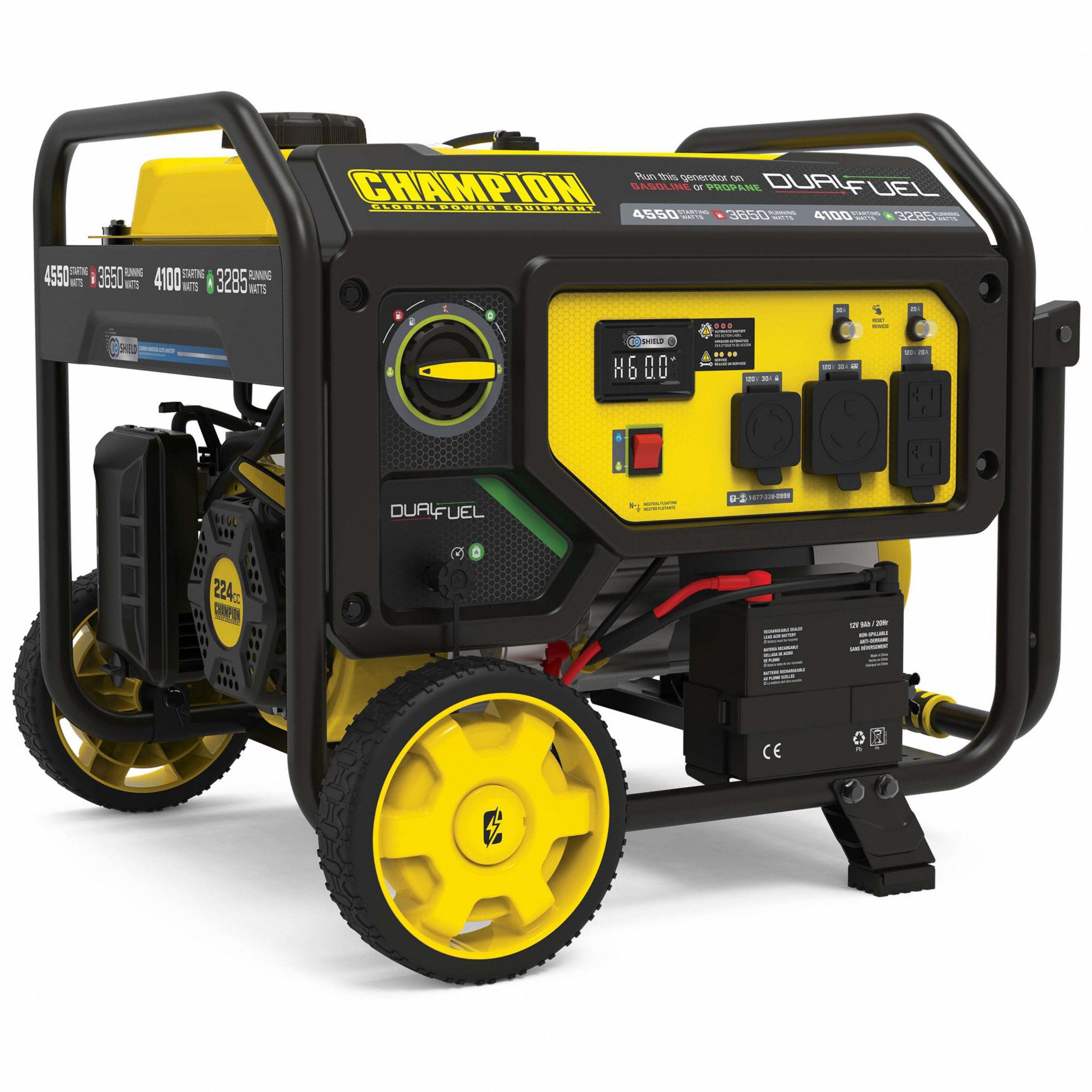 CHAMPION POWER EQUIPMENT, Conventional, Gasoline/Propane, Portable ...