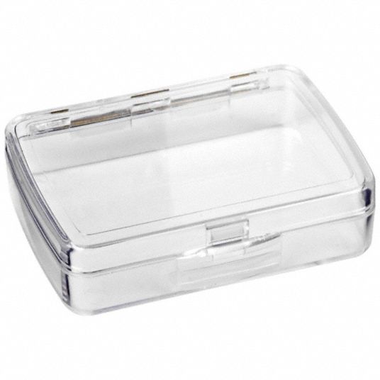 FLAMBEAU, 3 7/8 in x 1 1/8 in, Clear, Storage Box - 19YZ88