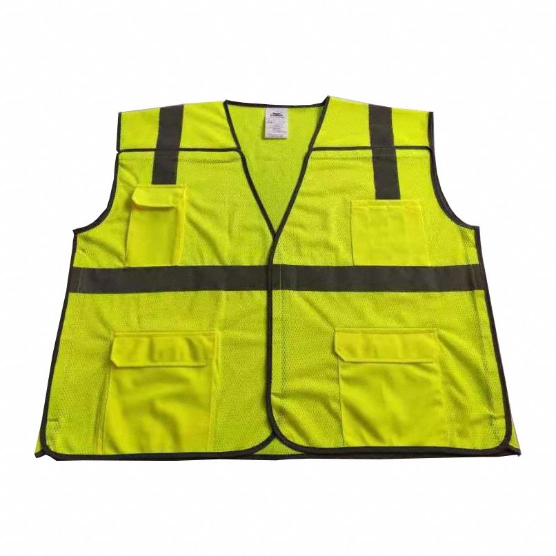 HI-VIS VEST, ANSI CLASS 2, 2XL/3XL, LIME, POLYESTER MESH, HOOK & LOOP, SINGLE STRIPE
