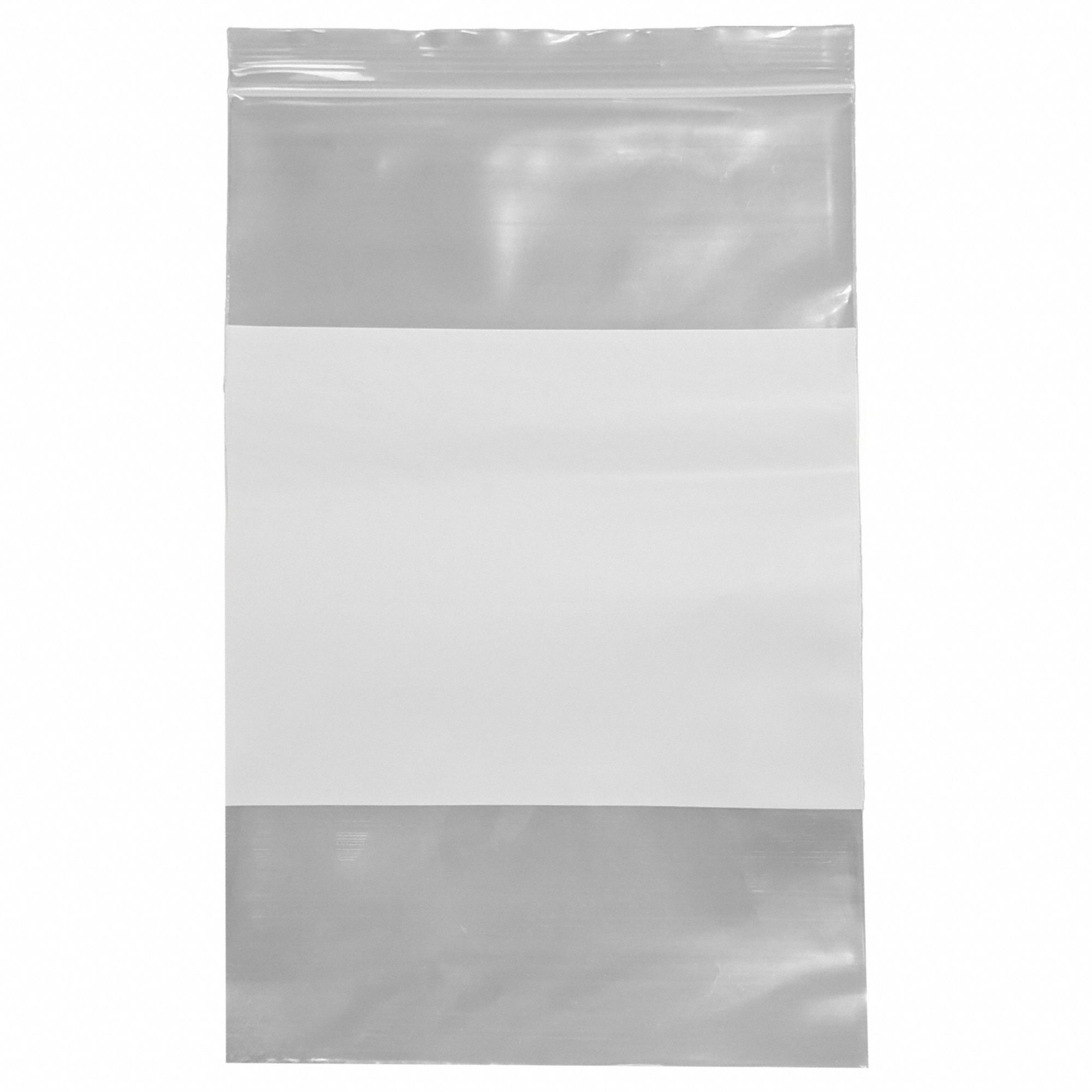 RECLOSABLE POLY BAG, 4 MIL THICK, 6 IN W, 9 IN L, DISPENSER BOX, ZIP, 100 PK