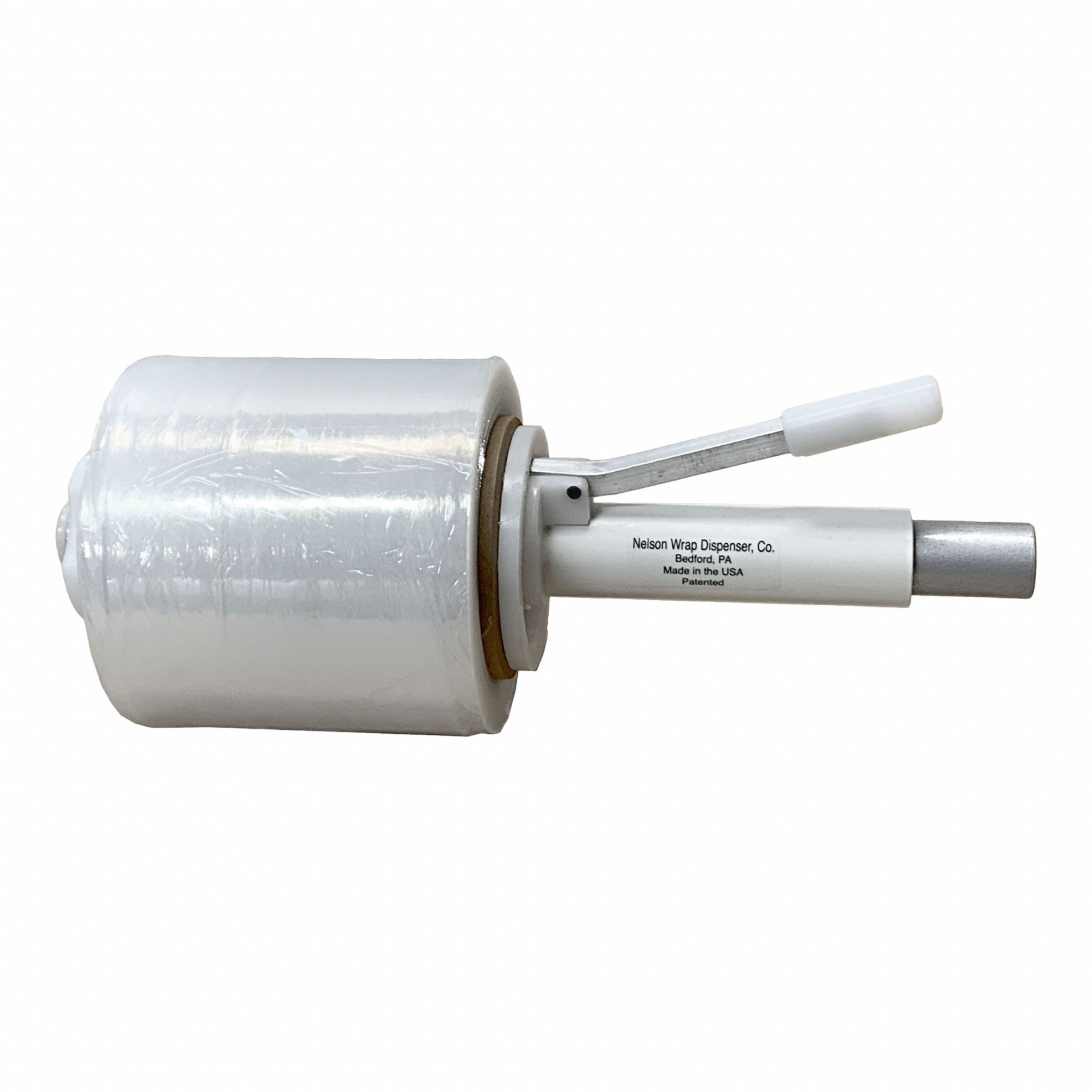 Stretch Wrap Dispenser: 2 in Min Roll Wd, 6 in Max Roll Wd, 3 in Fits Core Size, 12 in Overall Lg