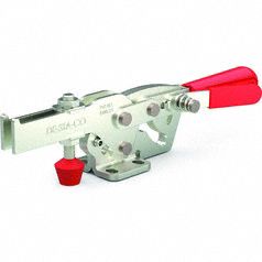 Toggle Clamp: Locking Horizontal  Handle, Flange Base Mounting, 2.86 in Arm Lg, Locking