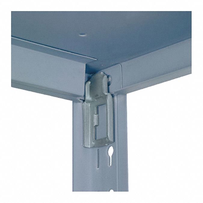 Shelf Clip: 12 ga, Metal, Galvanized, Shelf Clip