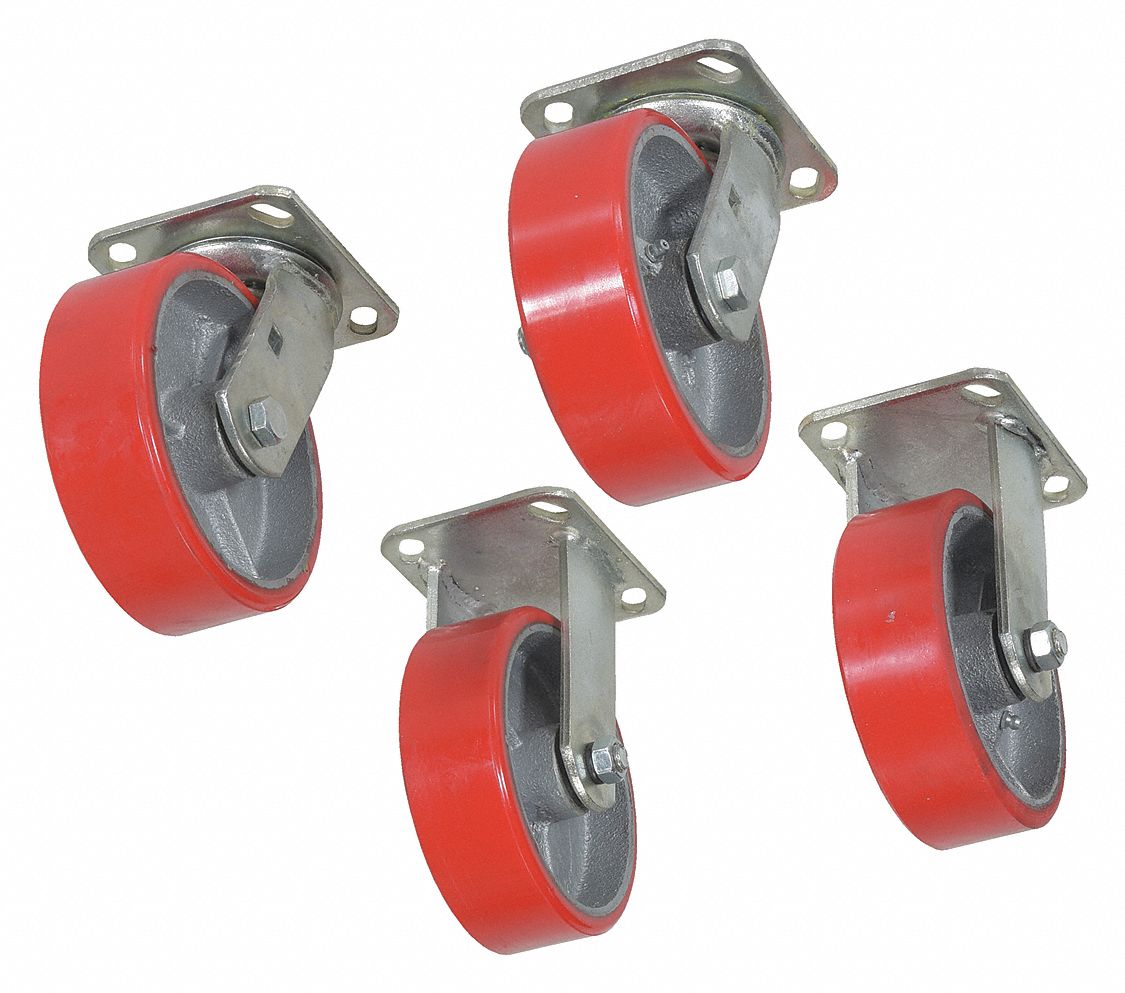 Poly-on-steel CasterKit6 x2 4800#Cap PK4
