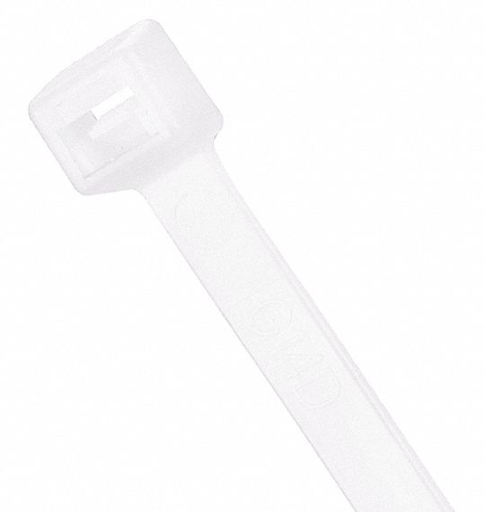 Cable Tie, 11.81" L, White, PK100, PK100
