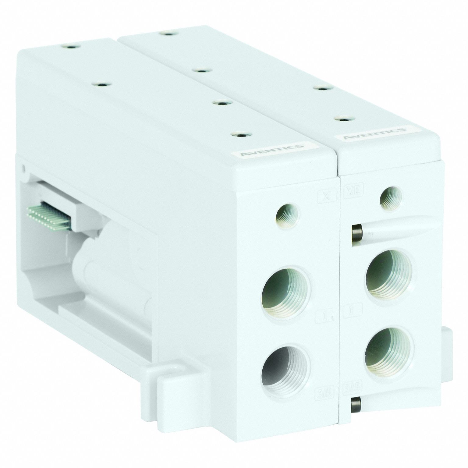 End Plate: For Series 2035, 239-2206, 5 Ports, IP40, Muffler Not Included