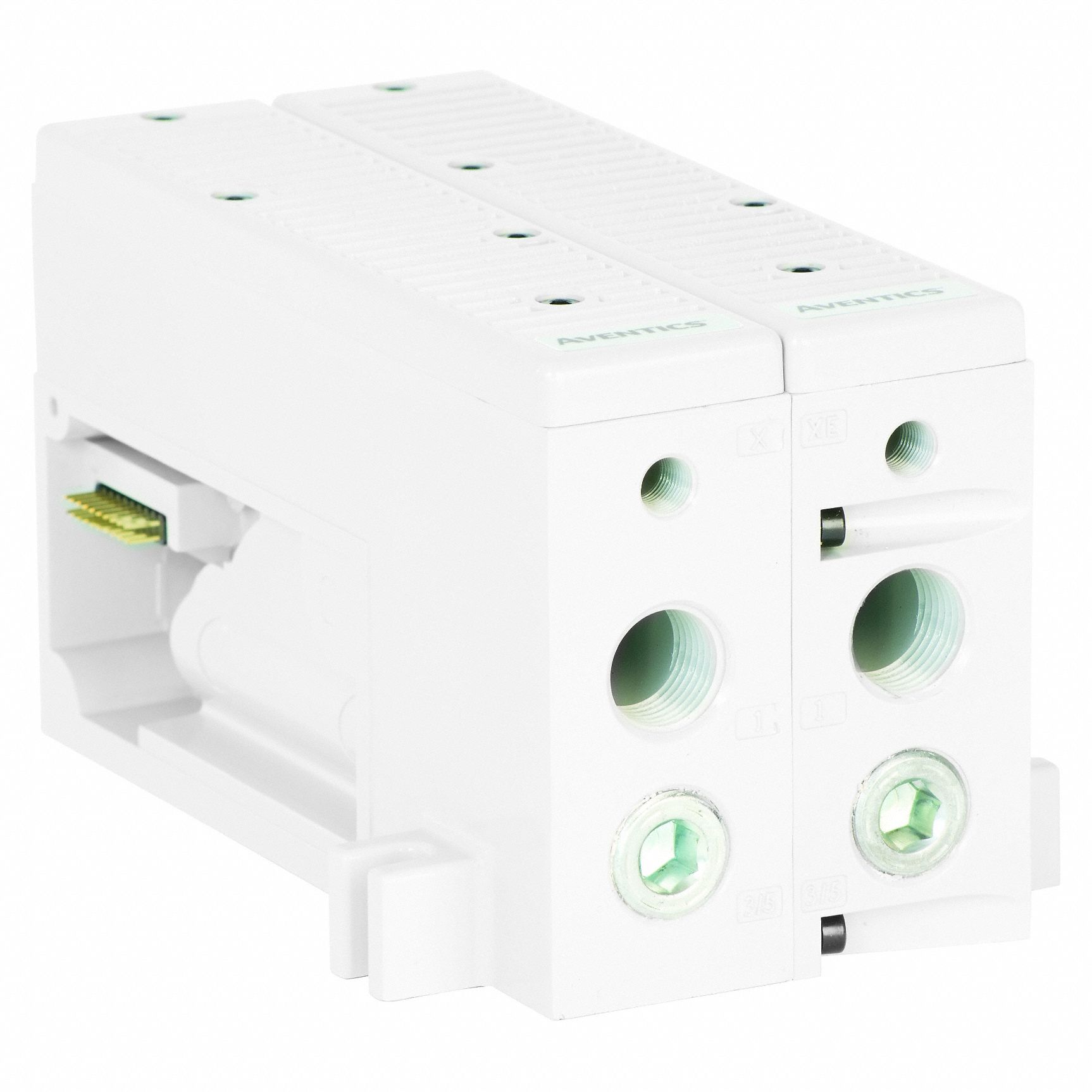 End Plate: For Series 2035, 239-2205, 5 Ports, IP40, Muffler Included