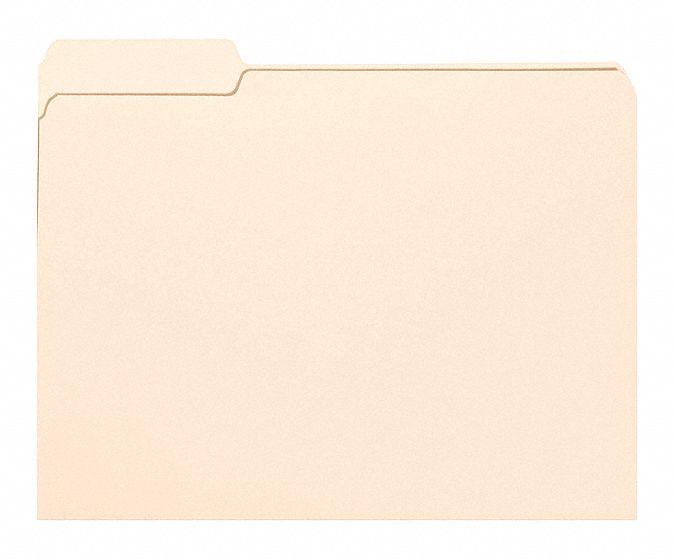 Manila File Folder, Letter, 1/3Cut, PK100