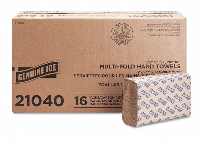 Multifold Natural Towels 1-Ply PK4000