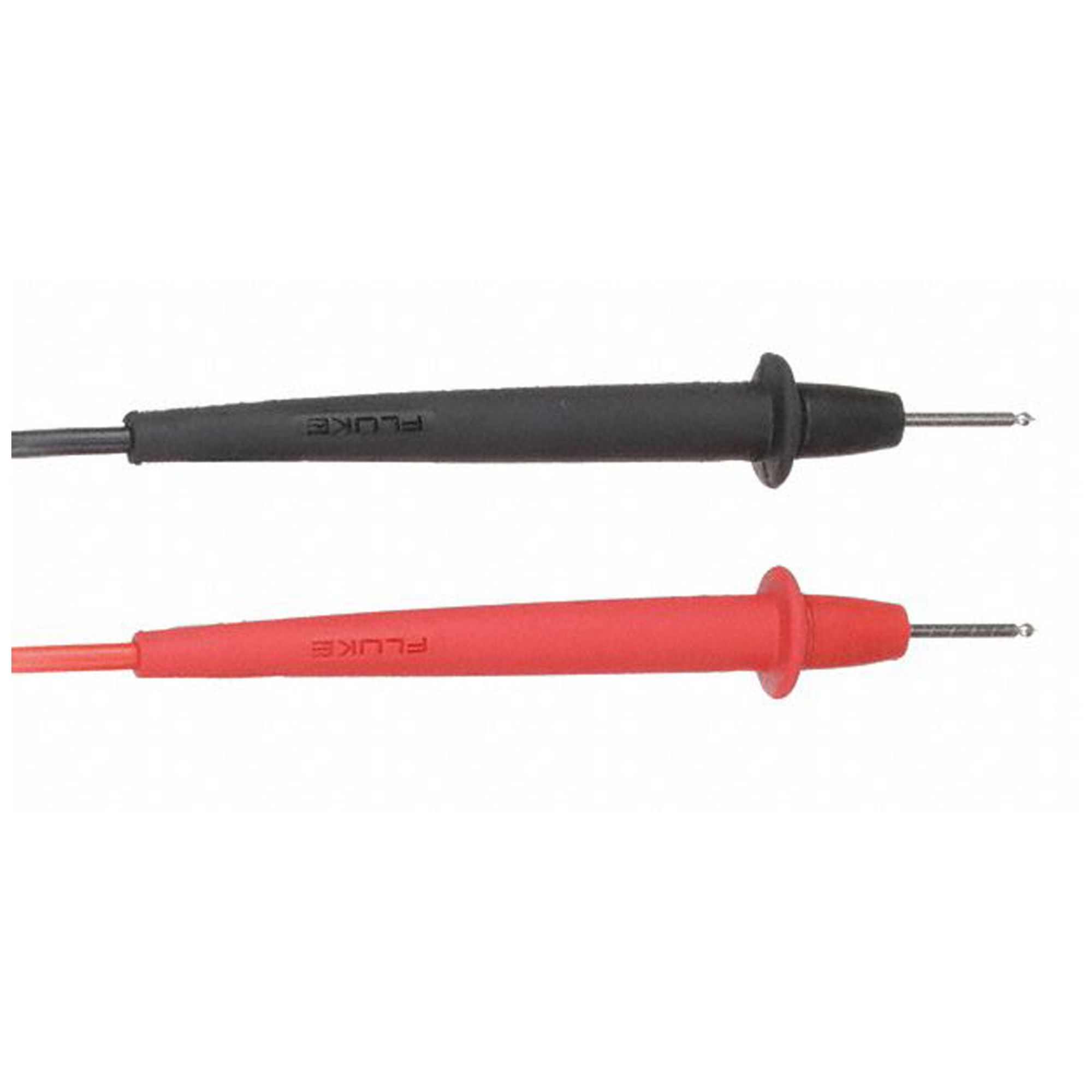 FLUKE Test Leads: CAT III 1000V/CAT IV 600V, Probe, Right Angle Shrouded  Plug, 4 ft Lg, PVC