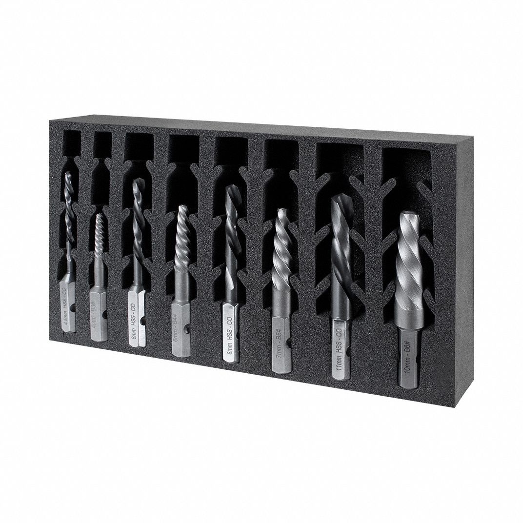 Bolt Extractor Set: 8 Pc, Size #3/#4/#5/#6