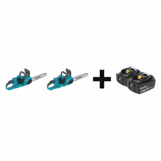 MAKITA, 14 in Bar Lg, Auto Chain Oiler, BatteryPowered Chain Saw Kit