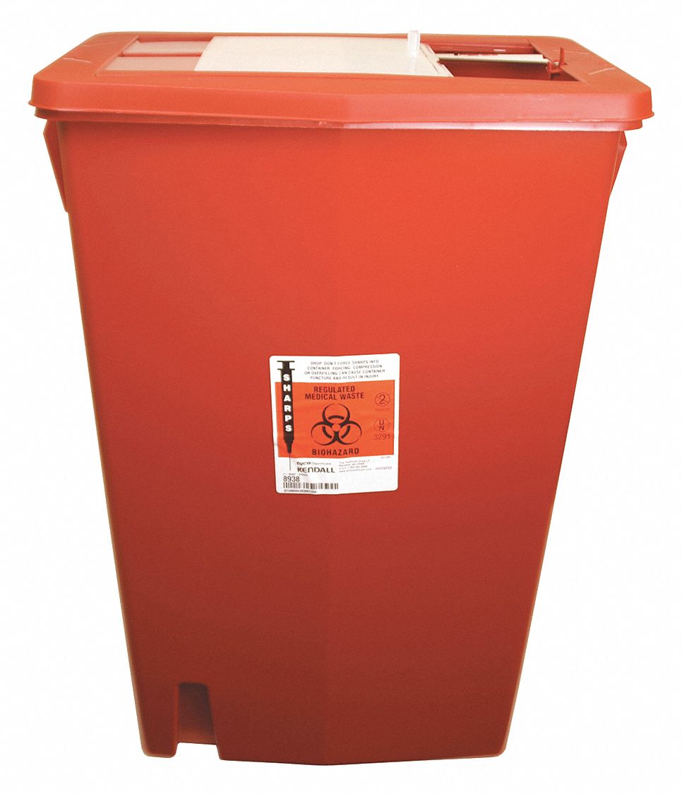 Sharps Container, 18 gal Capacity, Sharps Container 204N94SRSL100938