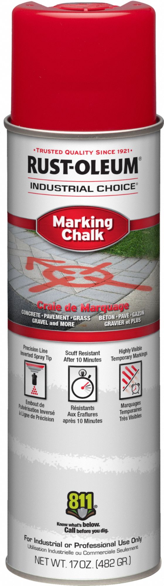H7173 Inverted Marking Chalk 20 oz Red