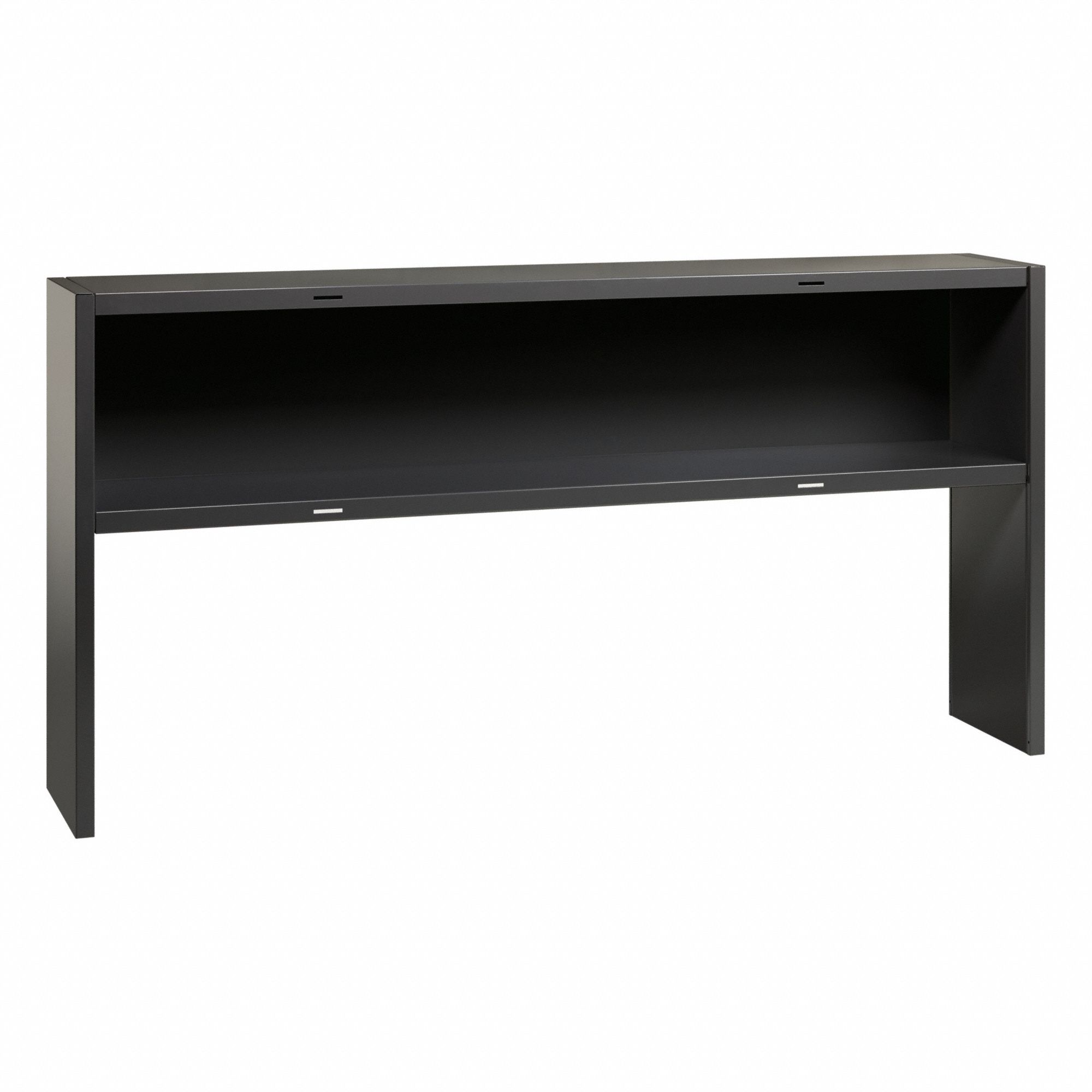 Desk Hutch: Black, 0 Drawers, 71 in Overall Wd, 36 in Overall Ht, 72 in Overall Lg
