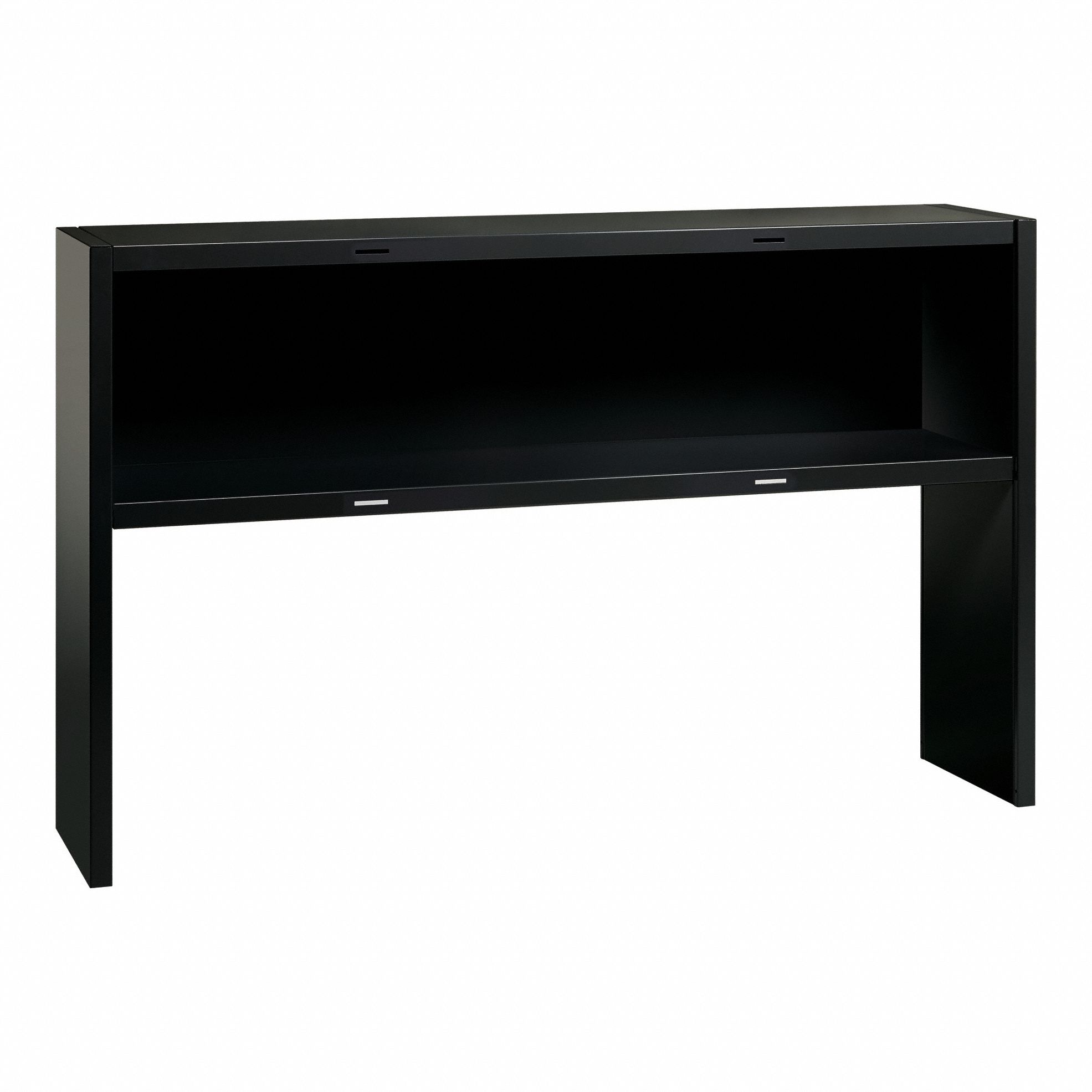 Desk Hutch: Black, 0 Drawers, 59 in Overall Wd, 36 in Overall Ht, 60 in Overall Lg