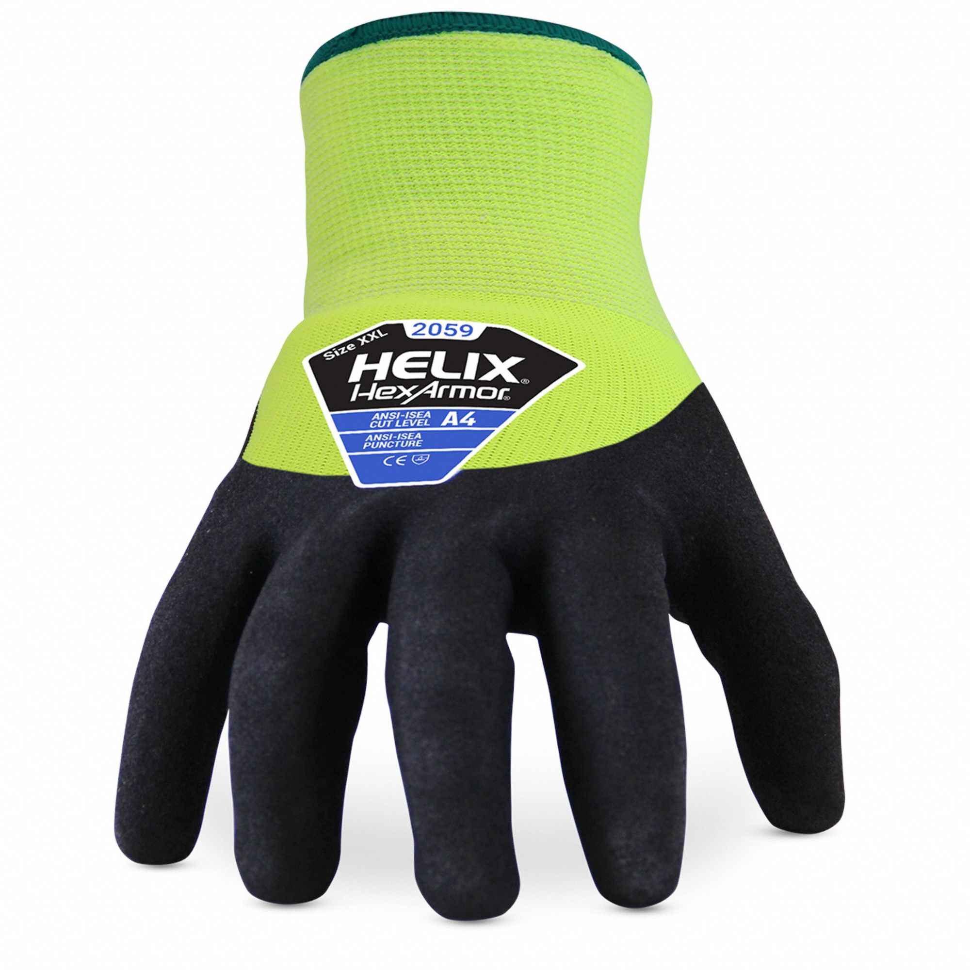 KNIT GLOVES,LEATHER,A4,XS,BLACK,PR