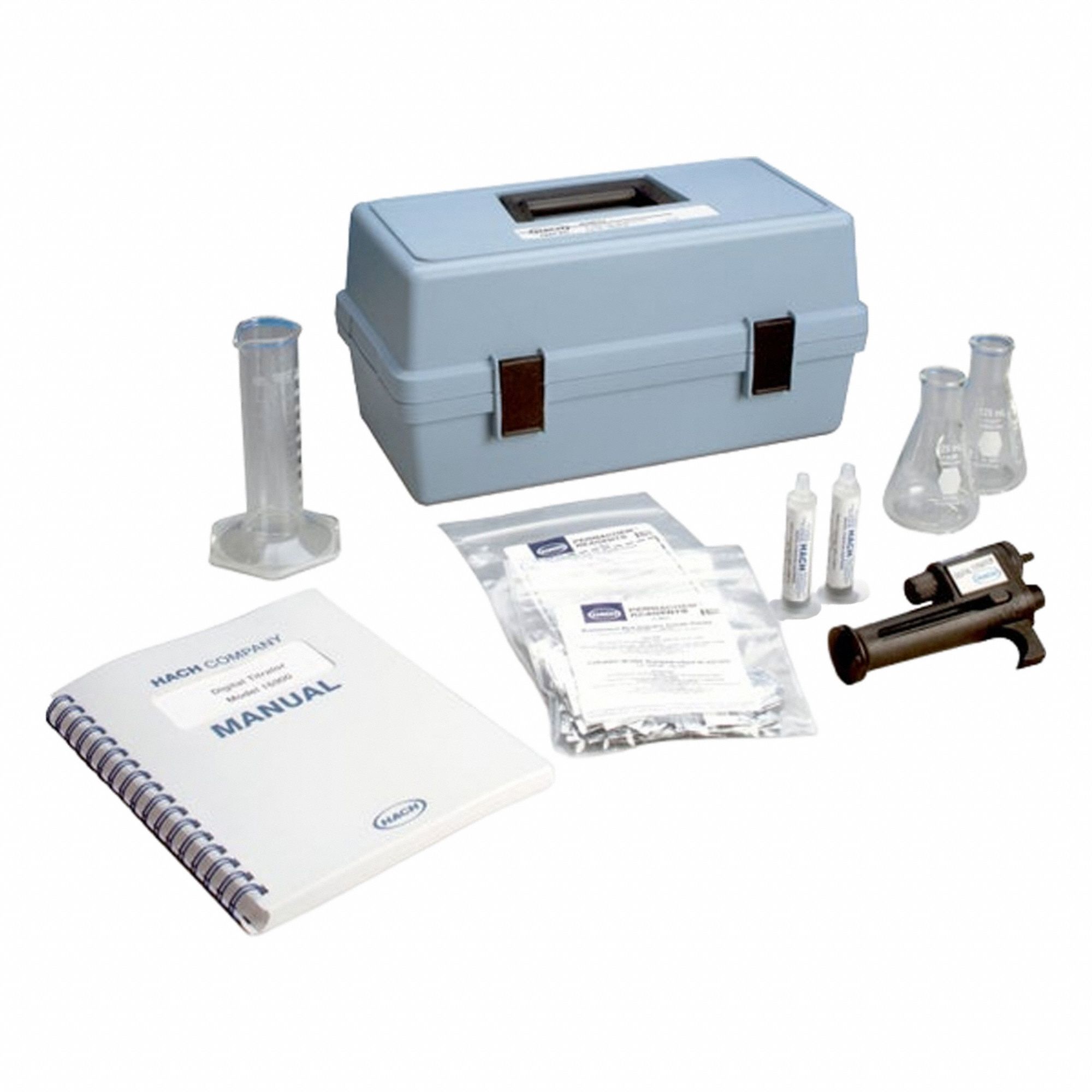 Water Quality Test Kit: Acidity, 10 to 4, 000 mg/L CaCO₃, 4, 000 mg/L, 100 Tests