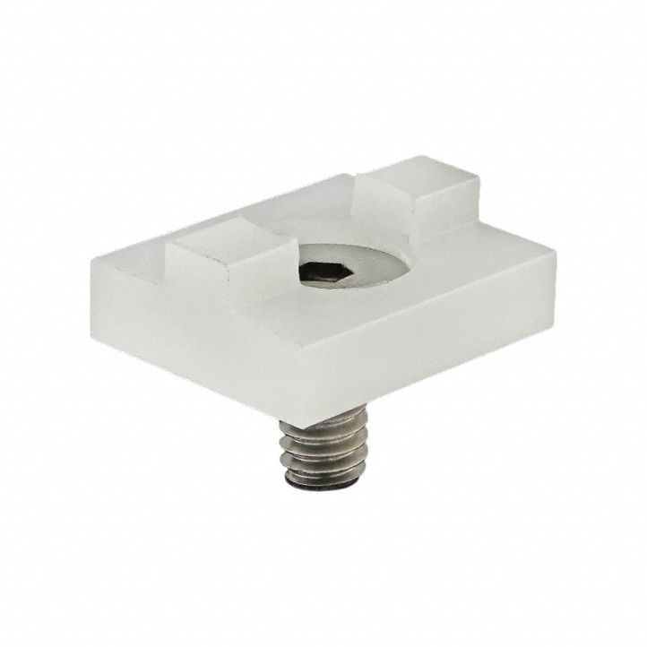 Tube Handle: 1 in x 13/16 in x 7/8 in, 10 Series, Natural, UHMW (MPN 2067). Key specifications — Color: Natural; Brand: 80/20; Material: UHMW; Product Type: Sliding Door Glide; Includes Fasteners: Yes; System of Measurement: Inch; Locking Type: Non-Locking.