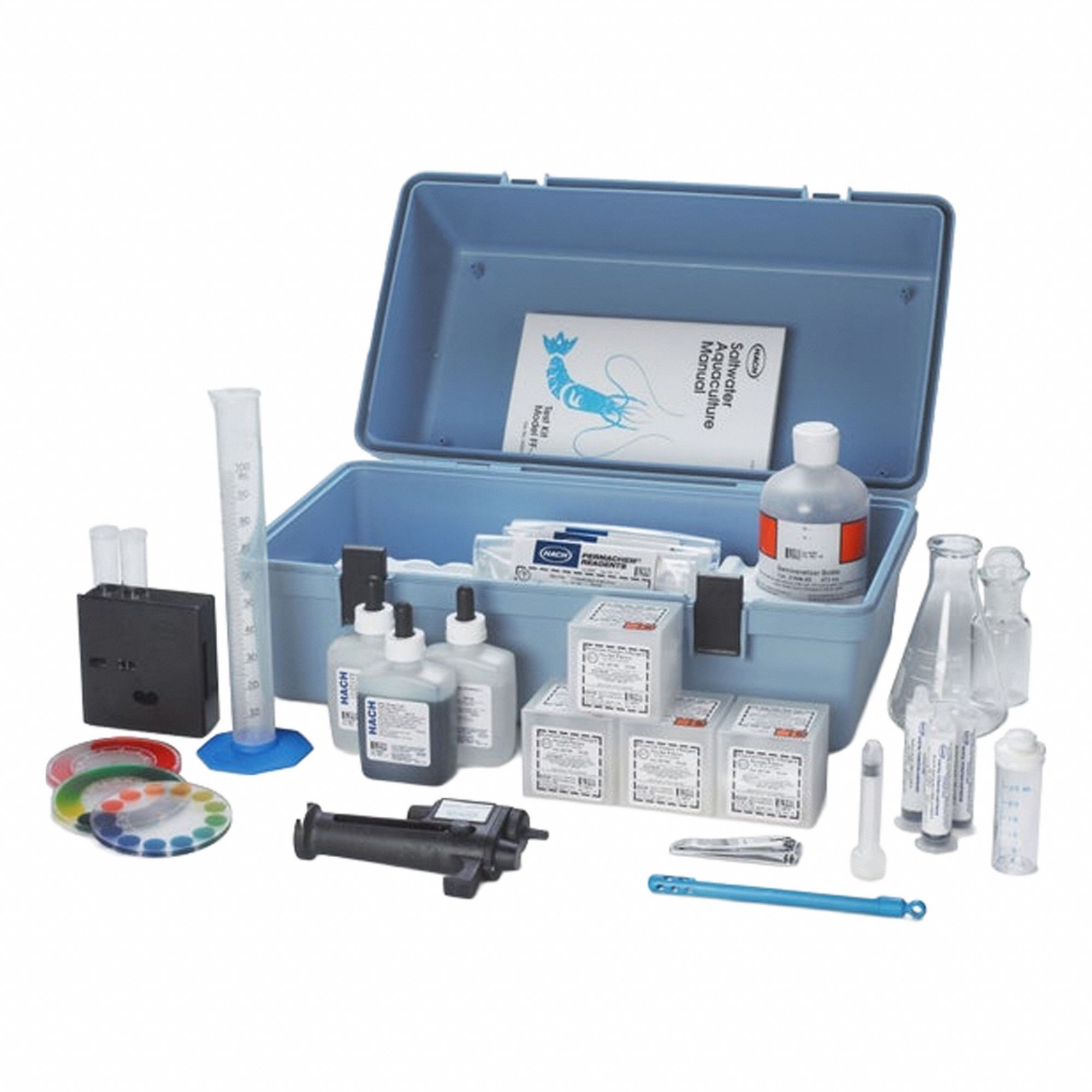 Saltwater Aquaculture Test Kit: 10 Tests, 38 Pieces
