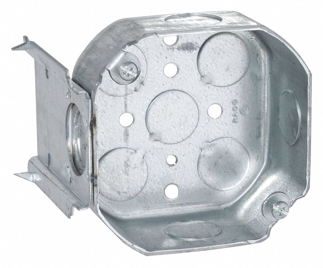 Octagon Box 1-1/2 D J-Brkt 1/2 Ko 4