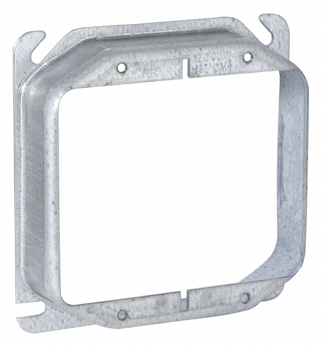 Mud Ring 2 Device 4 Sq- Raised 1