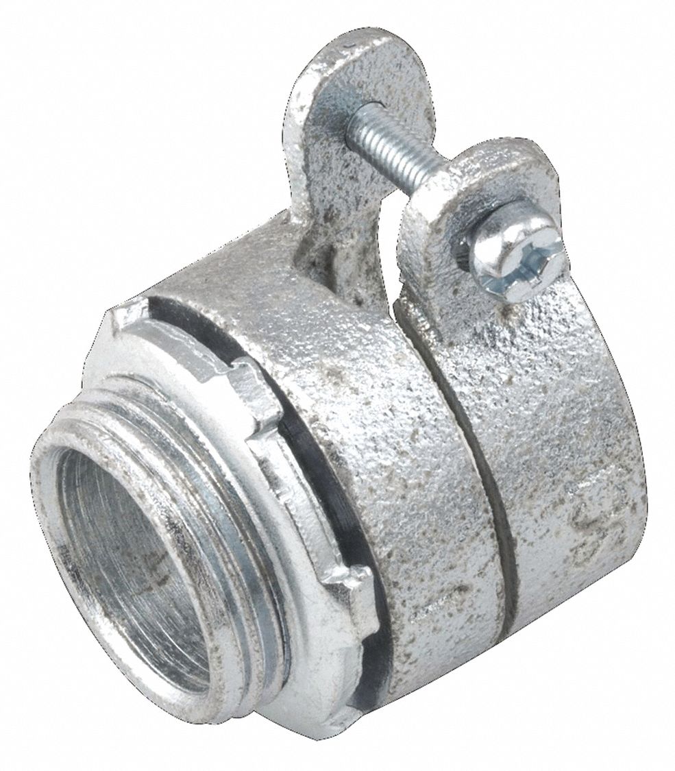 Squeeze Connector: Iron, 1 1/4 in Trade Size, Non Insulated