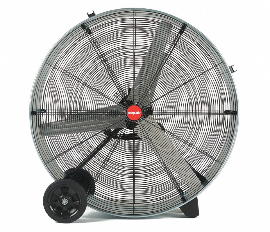 SHOP-AIR Ventilador de Aire, Móvil, Diám. Exterior 30", 1/3 HP, Voltaje ...