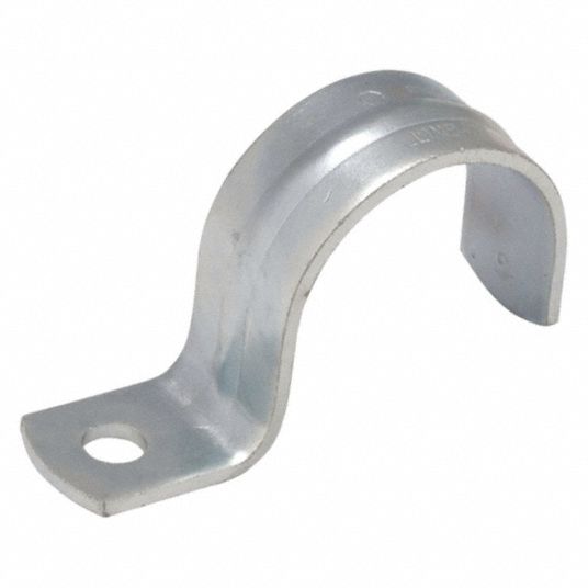 RACO One Hole Conduit Strap, Conduit Straps, Steel, 2 in, Zinc - 206F94 ...