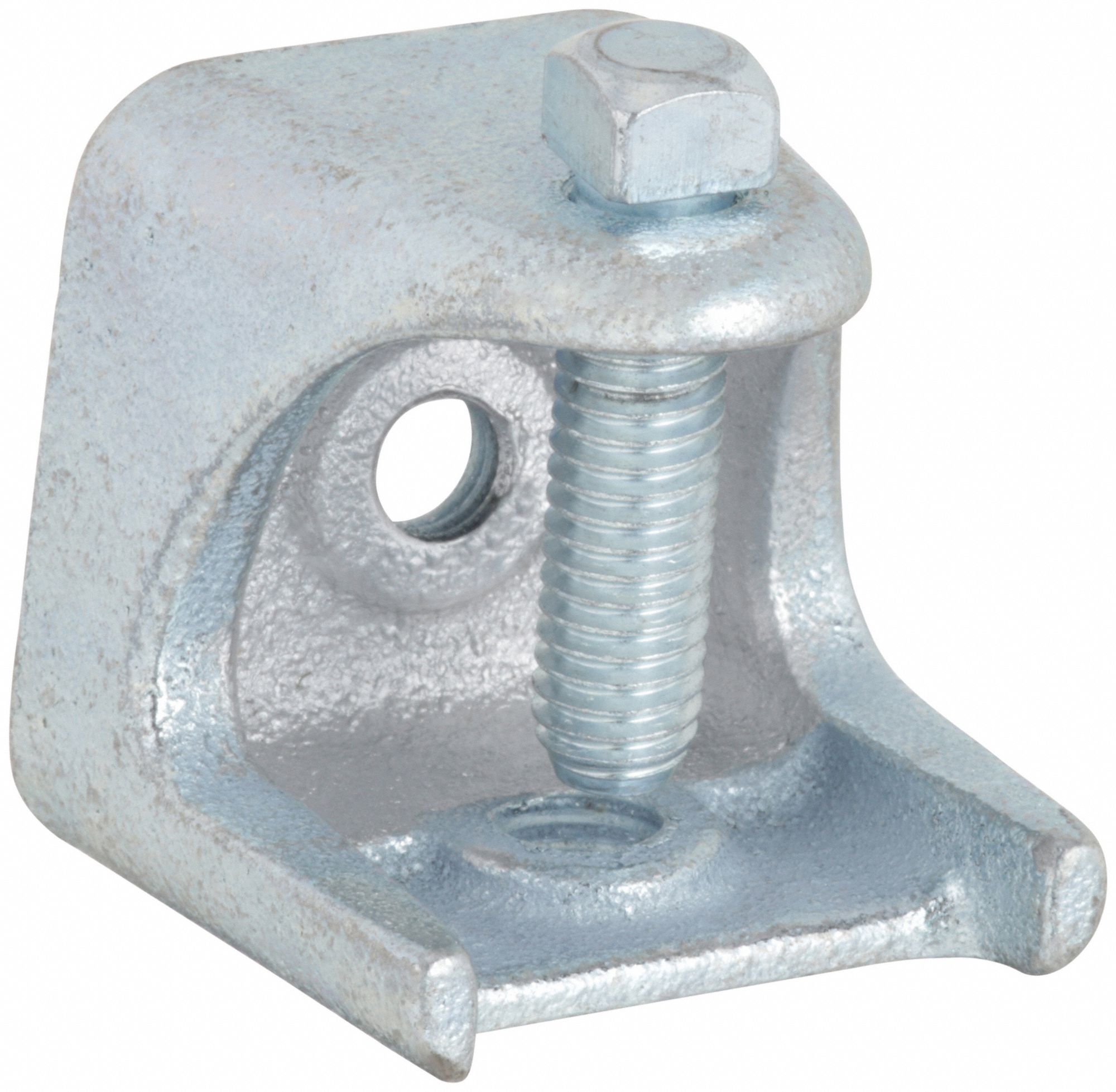 Beam Clamp: Malleable Iron, 1.84 in Overall Lg, 100 lb Load Capacity