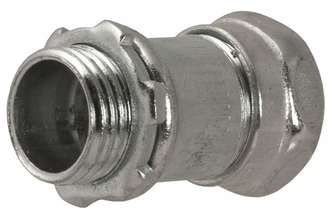 Steel, 1 in Trade Size, Compression Conduit Connector - 43GY39|2904 ...