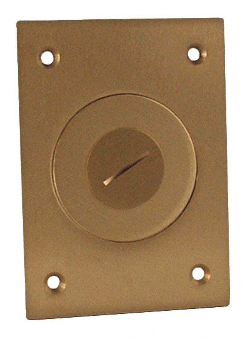 Bx Cvr,Rect Flr,2-1/8x3/4,Comb Plg,Brass - Grainger