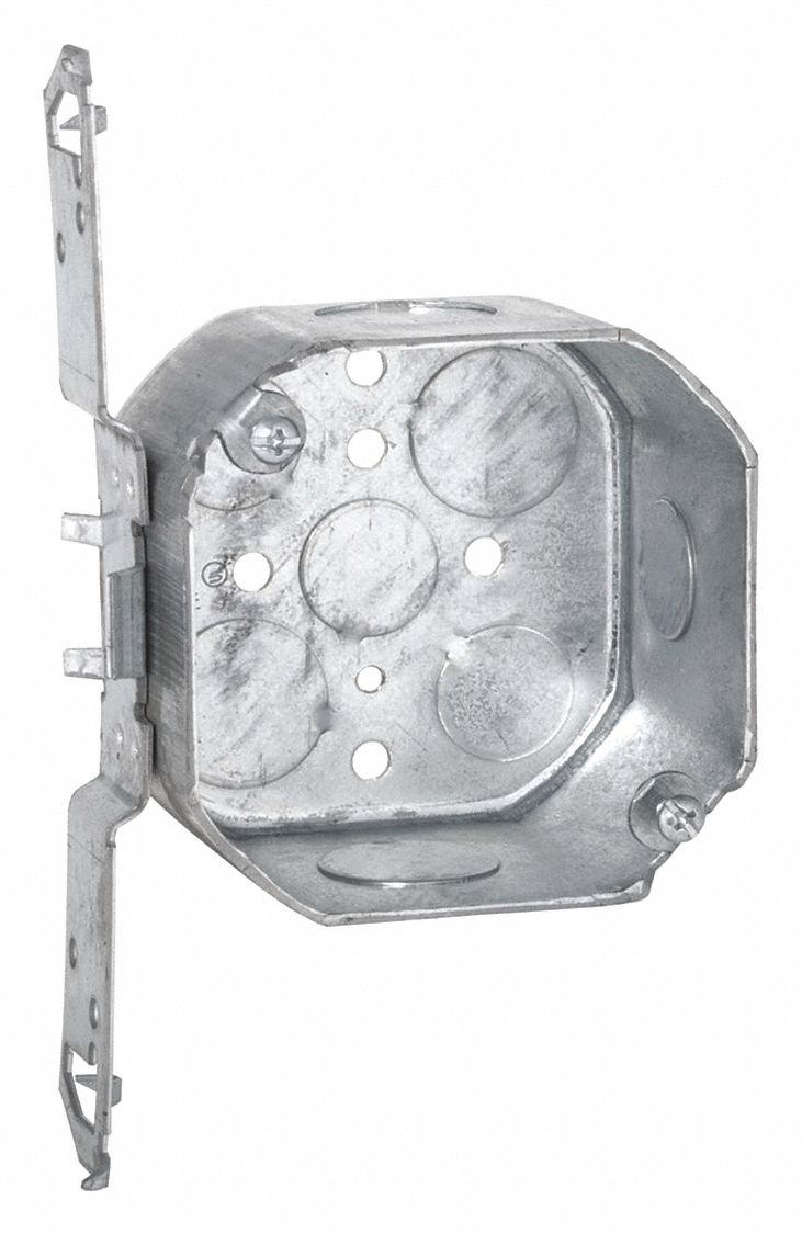 Oct Box, 2-1/8 Deep, Ts-Brkt 1/2-3/4 Ko