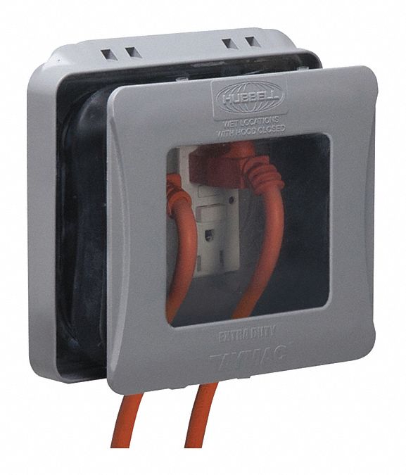 While-In-Use Covrs Extra Duty 2-Gang Gry