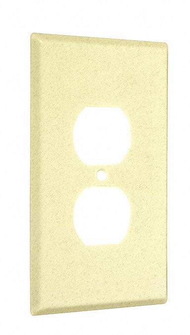 Jumbo Metal Wallplate Dplx Ivory Texturd