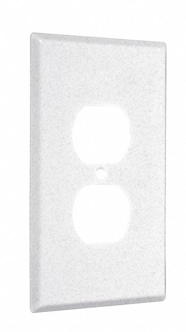 Jumbo Wallplate 1-Gng Duplex Wt Textured