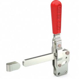 Hold-Down Clamp: Std Vertical  Handle, Bar Base Mounting, 500 lbf Holding Capacity - Max