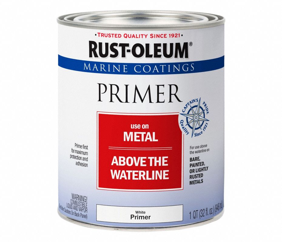 RUST-OLEUM Imprimador Color Blanco 1 cuarto, Exterior, Cobertura 100 ...