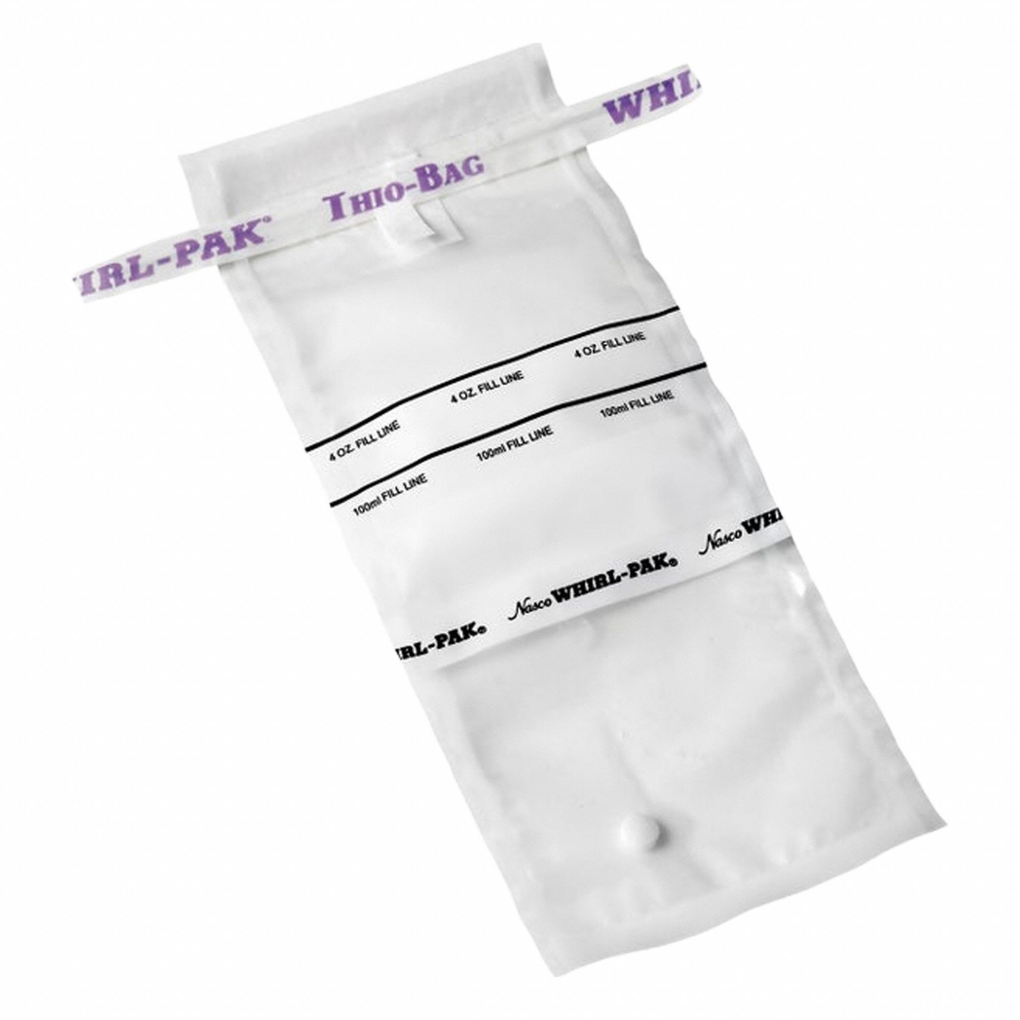 Whirl-Pak with Dechlorinating PK100