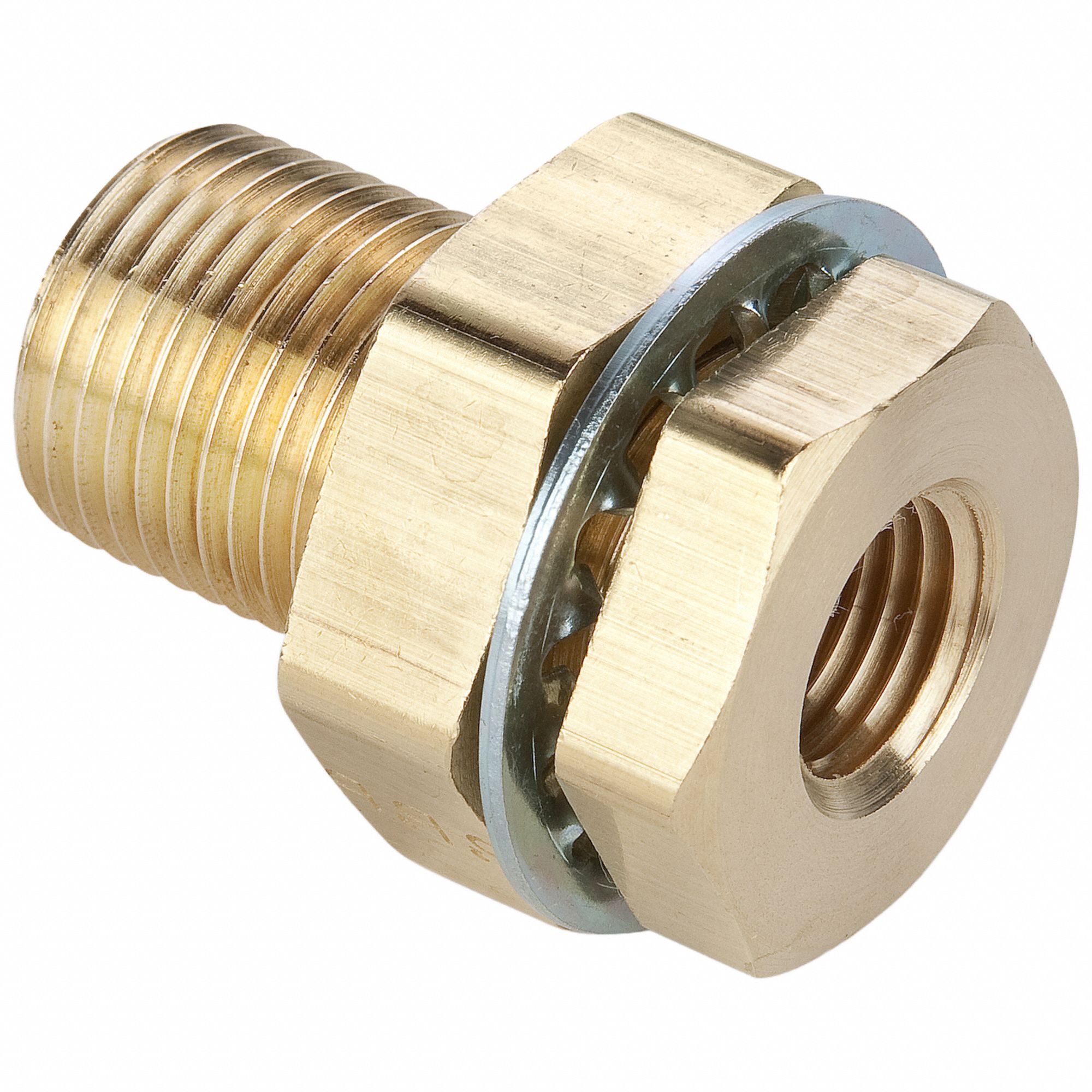 Anchor Coupling: Brass, 1/4 in x 1/4 in Fitting Pipe Size, Male NPT x  Female NPT, Coupling